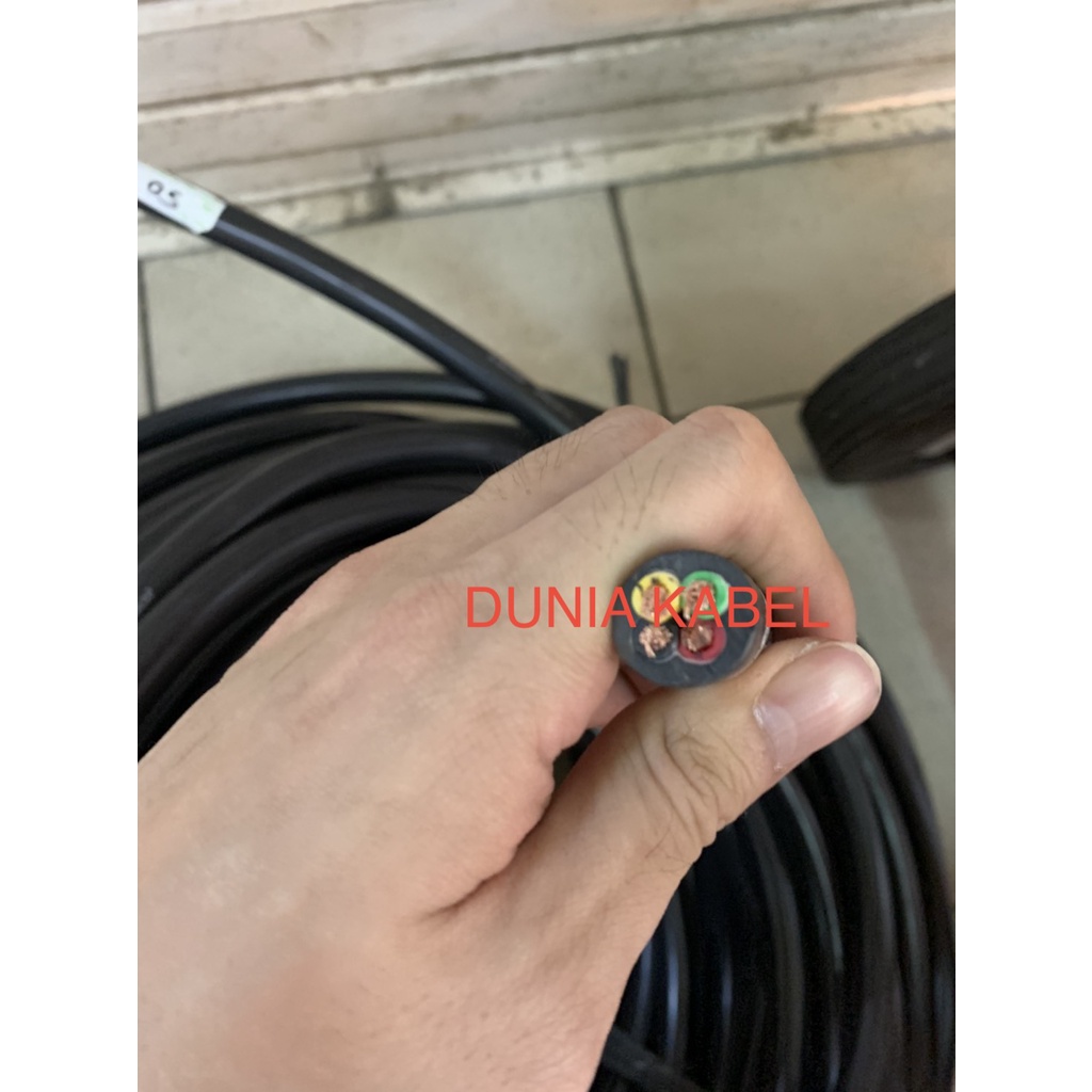 Kabel NYYHY / Serabut warna hitam 4X16 Jembo per-meter