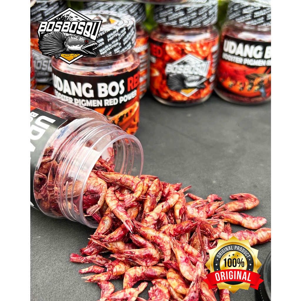 UDANG KERING RED (MERAH) @BOS BOS QU Grade A + Multivitamin BERAT 30 GRAM