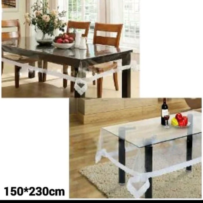 Taplak Taplak Meja Makan Plastik Bening Mica