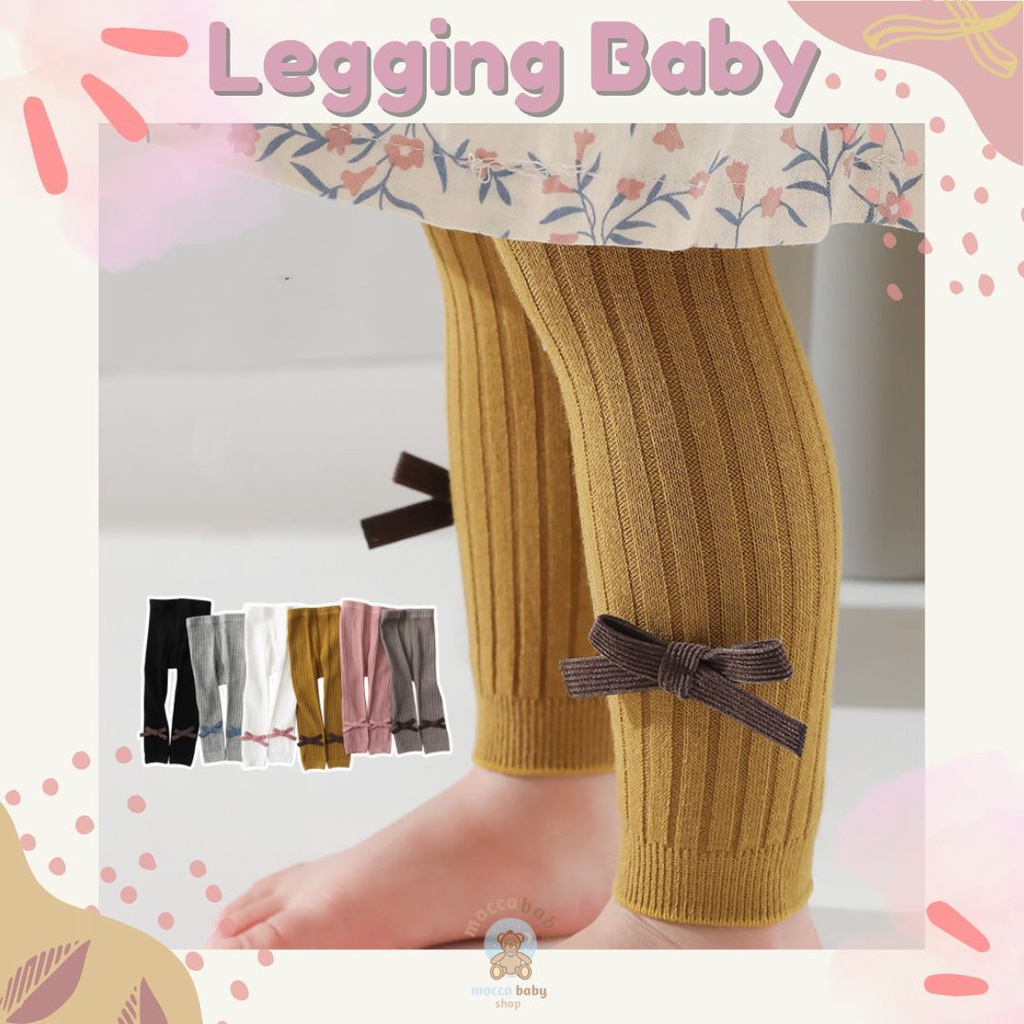 MBSS - LEGGING GABBIE Legging buka kaki bayi / anak import motif warna polos