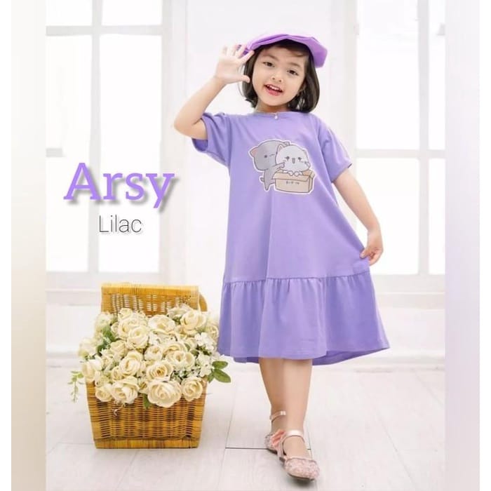 Arsy Kids Baju Anak Perempuan Usia 7-8 Tahun Fashion Anak Perempuan Bahan Combed 24s