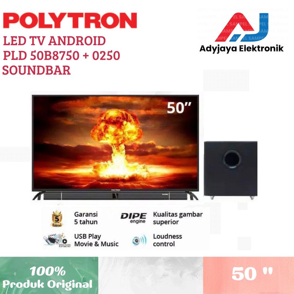 LED TV Digital POLYTRON PLD 50B8750 + SWF 0250