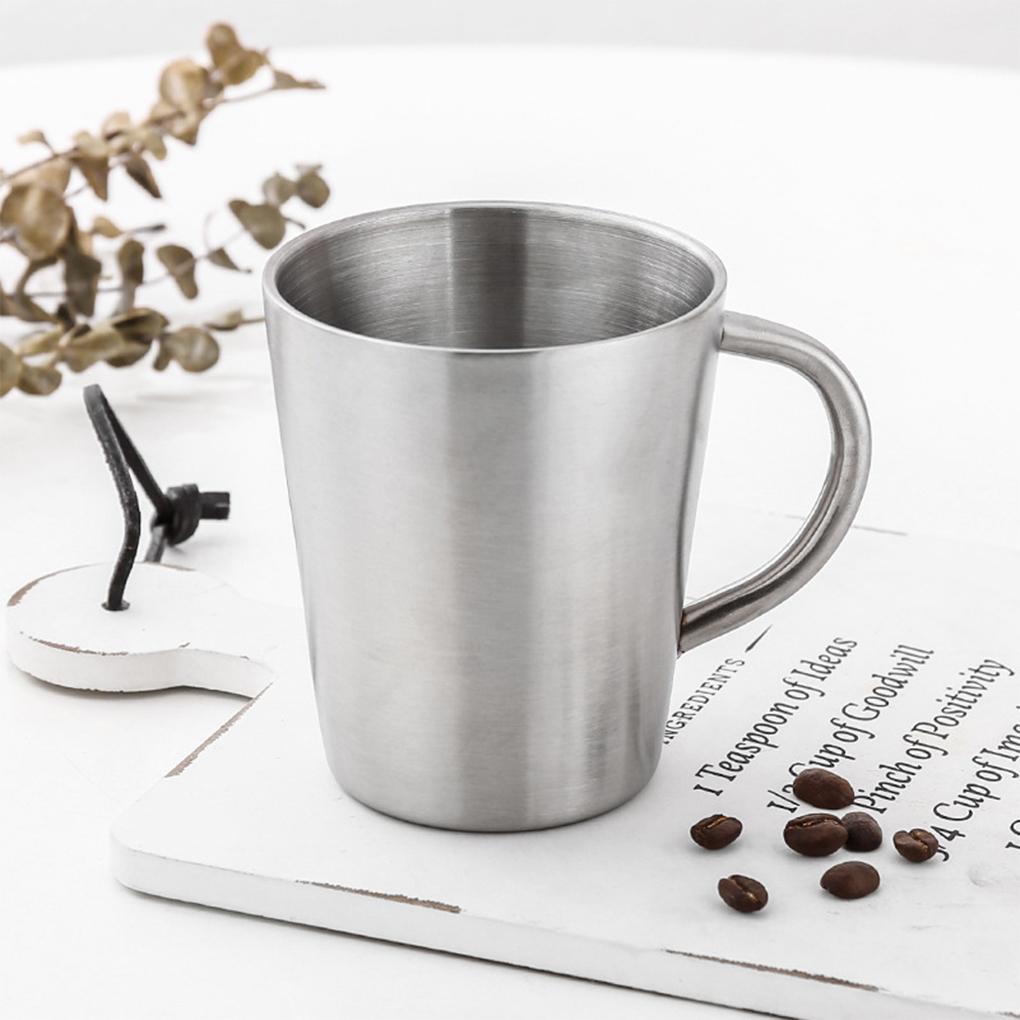Cangkir Stainless Mug Kopi Double Layer Cangkir Teh Travel Cangkir Minuman Perlengkapan Bar Rumah Kantor