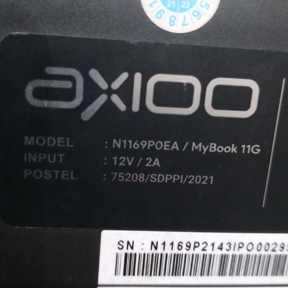 Charger Axioo Mybook 14 11 10 cas carger 11g 14e 14f