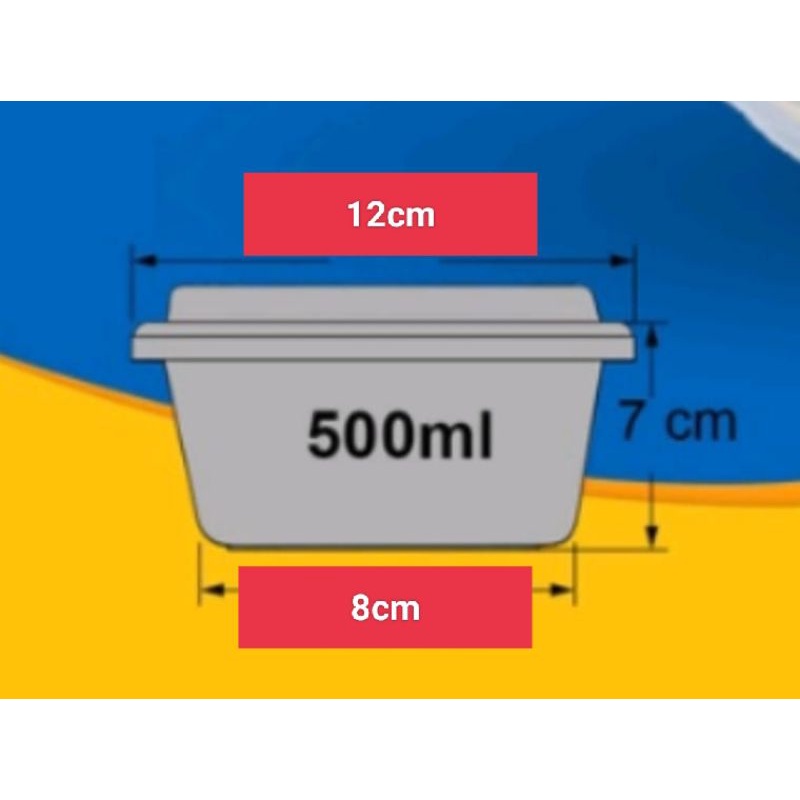 Plastik Thinnwal Model Kotak SQ500 Isi 25Pcs