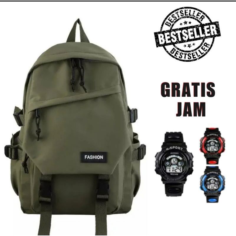 FREE JAM SUPERHERO Fireefire booyah Ransel Anak sekolah Tas anak laki-laki