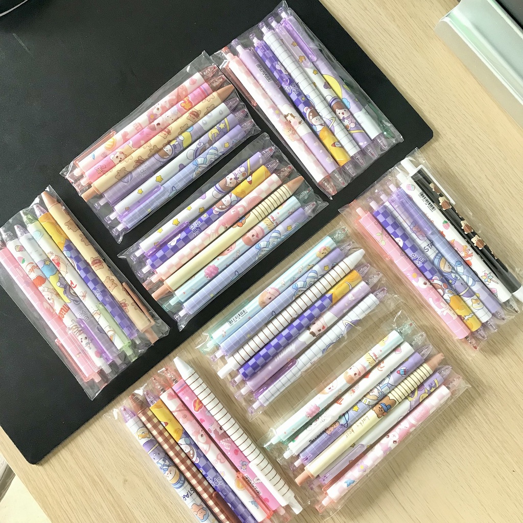 6 Pcs Pena Pulpen Cetek Gel Mix OSM-ST0035