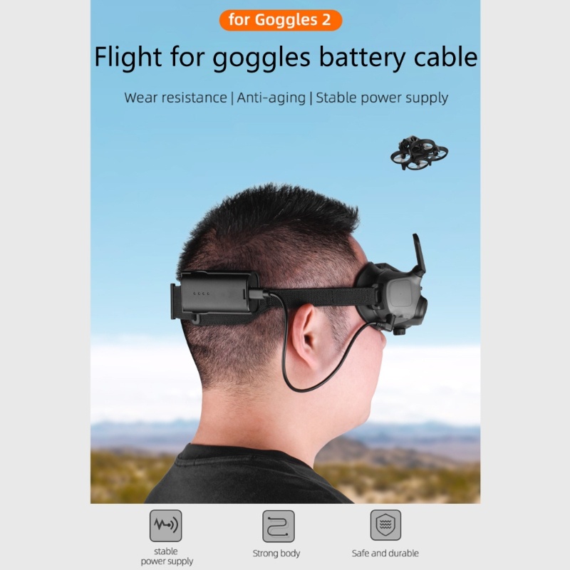 Zzz Kabel Power Supply Baterai Portable Ringan Dengan Klip Belakang Untuk Kacamata Avata Goggles 2 Baterai