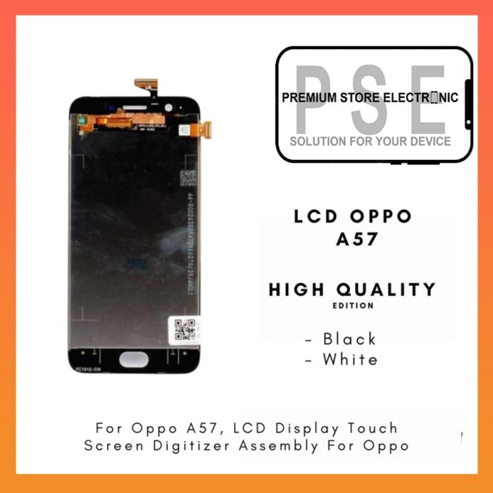 LCD Oppo A57 ORIGINAL Fullset Touchscreen Parts Kompatibel Dengan Oppo