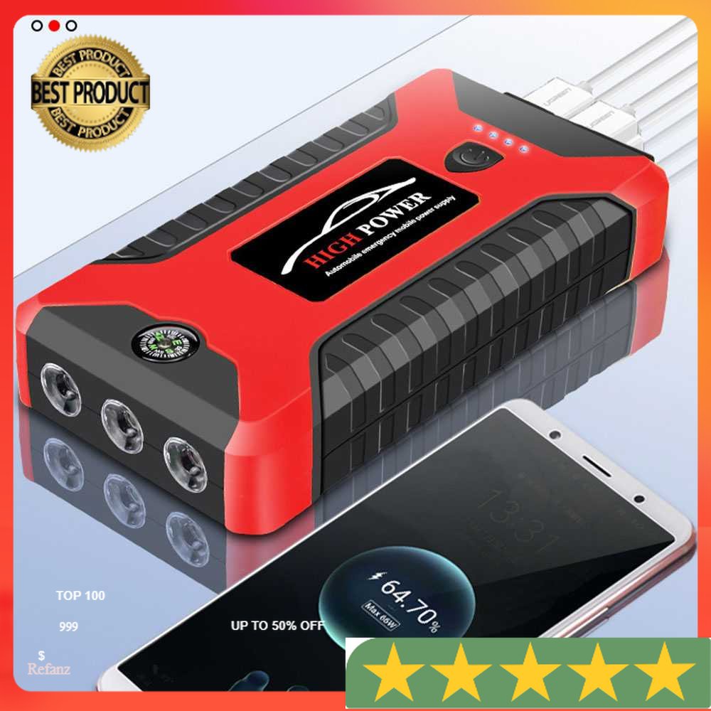 Power Bank 10000mAh Car Jump Starter 12V 4 Port USB WINHOI - JX27