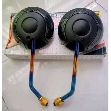 spion scoopy karbon standar, spion bulat karbon honda