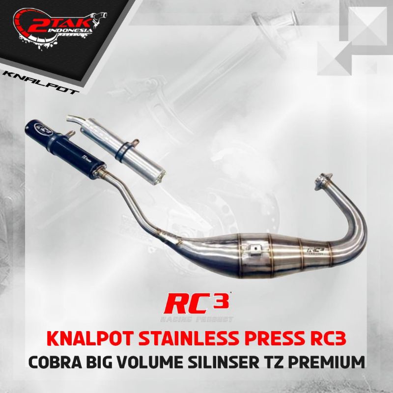 KNALPOT RC3 NINJA R/NINJA RR STAINLESS BIG COBRA VOLUME