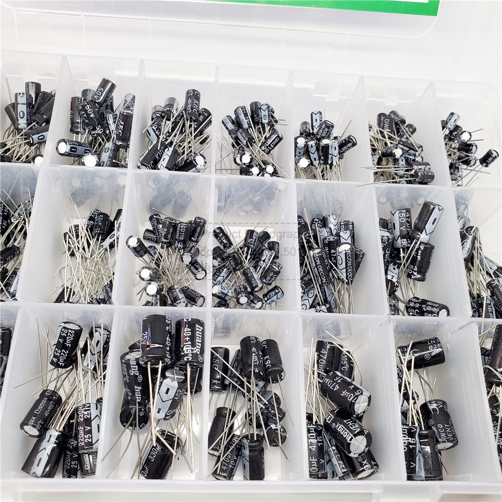 【500 PCS】Kapasitor Solund/Kapasitor Tweeter/0.1uF-1000uF Plug-in Aluminium Electrolytic Capacitor