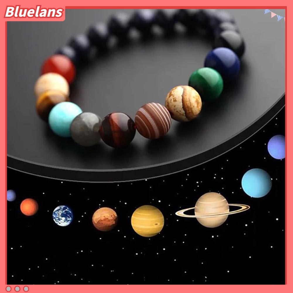 Gelang Manik-Manik Elastis Bentuk 8 Planet Universe Untuk Pasangan