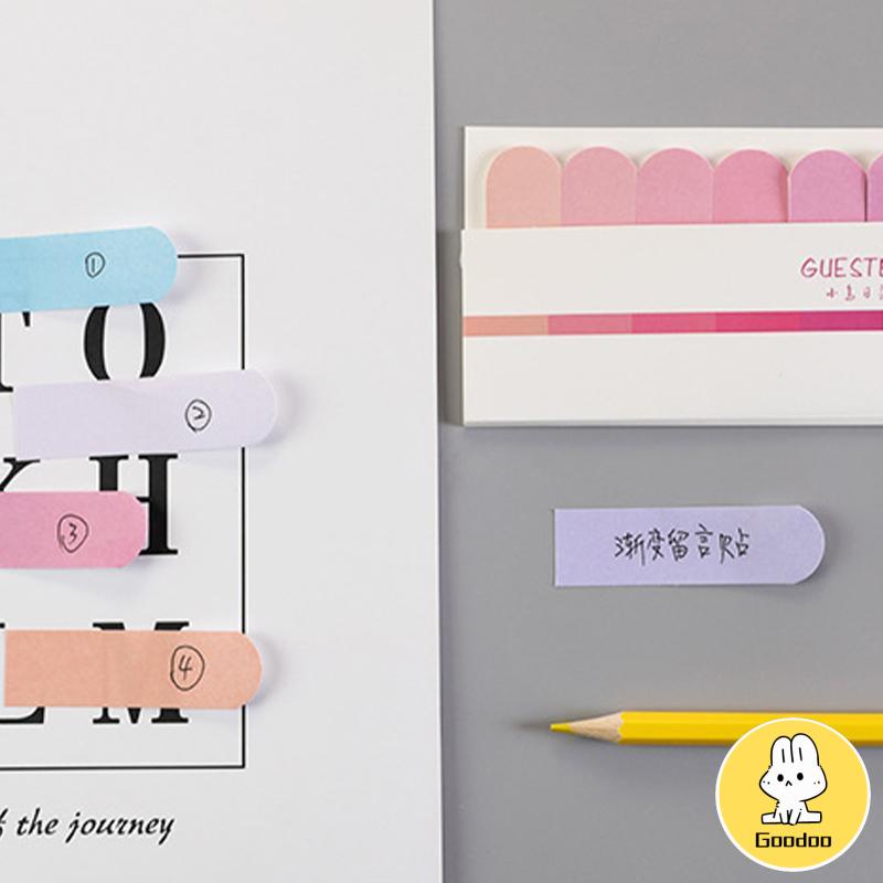 Lucu Kreatif Enam Warna Post-it Notes Siswa Belajar Gradien Catatan Stiker Indeks -Doo