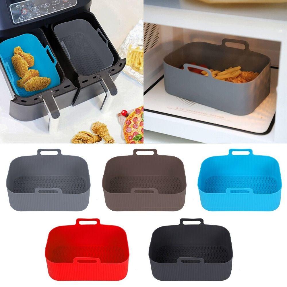 Solighter Air Fryer Liners Aksesoris Pengganti Dapur Persegi Panjang Pemanas Baking Pan