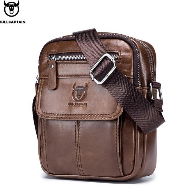 TAS SELEMPANG KULIT ASLI COWOK TAS SLEMPANG KECIL TAS PRIA BULL 016