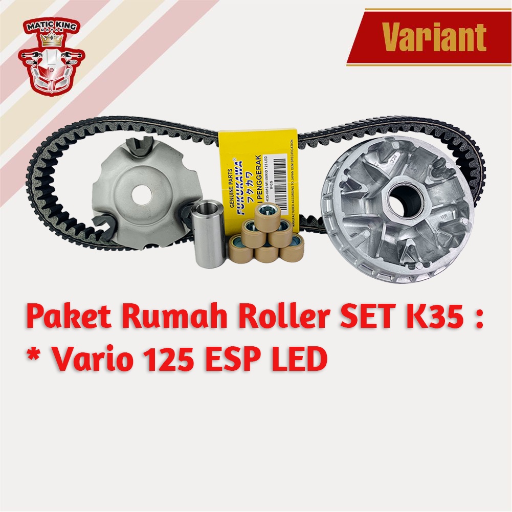 Paket Kirian Rumah Roller Vanbelt KIT Honda Vario Techno 125 Fi KZR Fukukawa