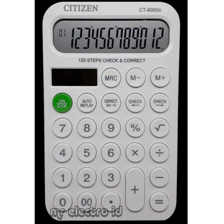 

✶Buruan Beli⁂ KALKULATOR CITIZEN CT 6000 II - 12 DIGIT - CHECK AND CORRECT - LAYAR BESAR - KALKULATOR MEJA DAGANG 65 ➚