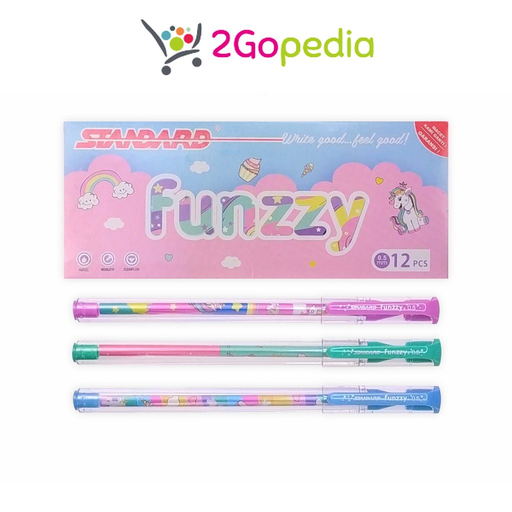 

Pulpen Gel 0,5 mm Hitam Funzzy Standard Grosir Murah Atk