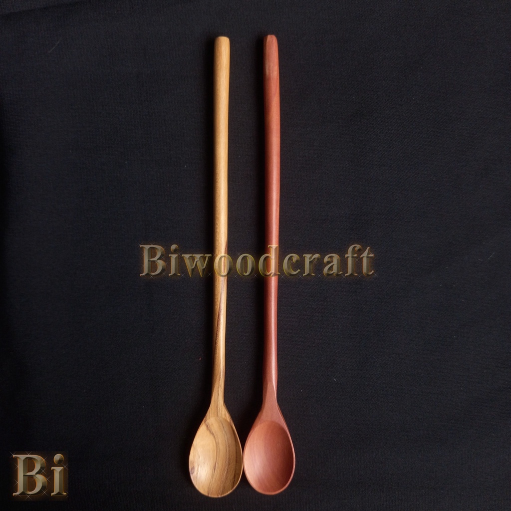 Biwood Sendok Jus Bulat Panjang / Sendok Jus 22 cm / Sendok Pengaduk Minuman