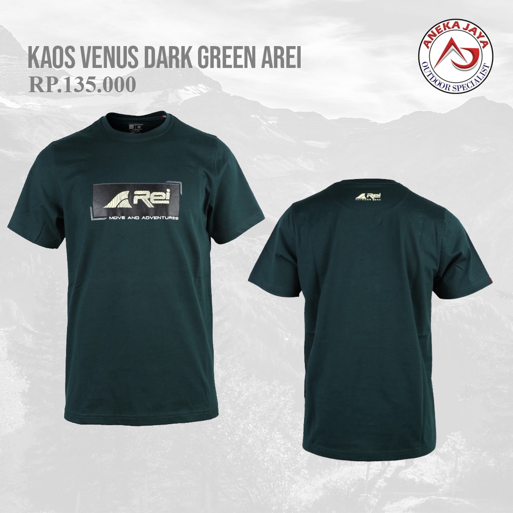 Kaos Lengan Pendek Pria Venus Dark Green Arei