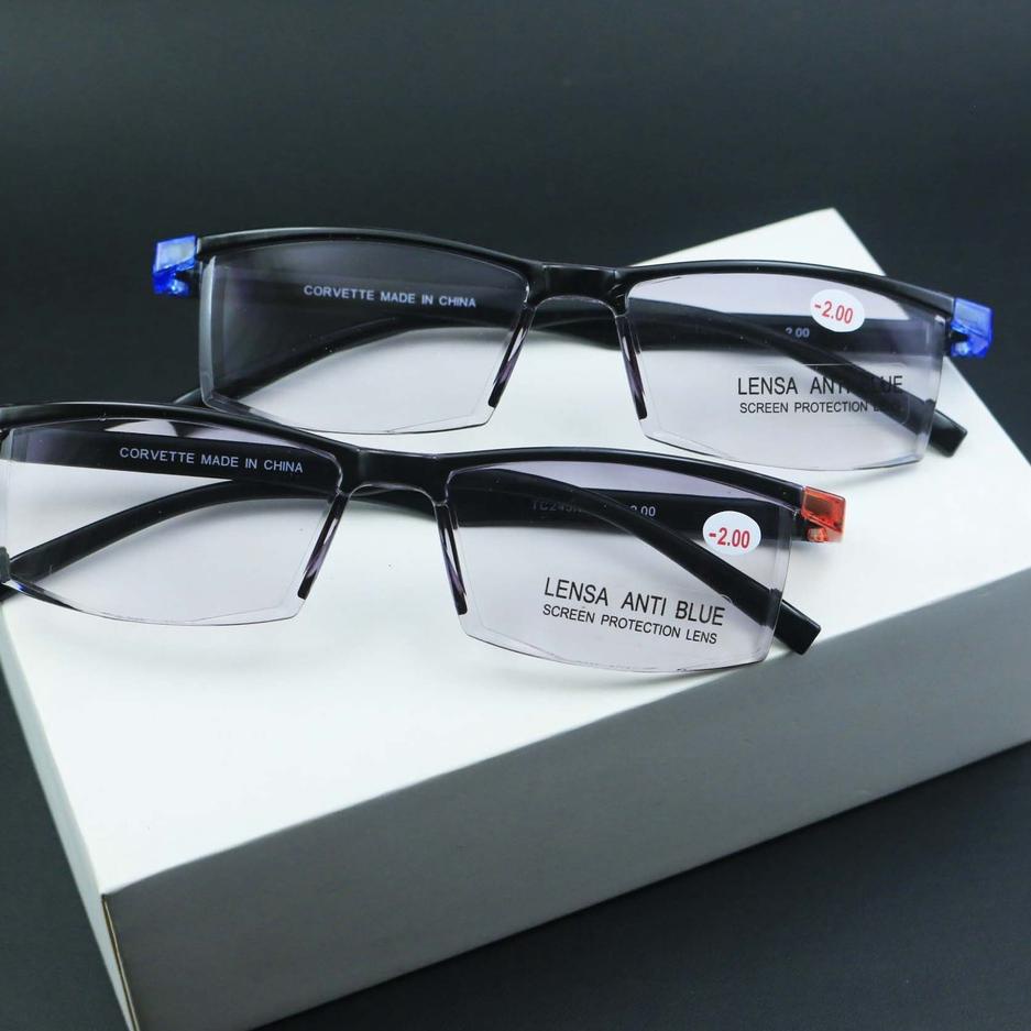 Hot Sale 245/KACAMATA MINUS LENSA HITAM GRADIASI/KACAMATA MINUS FRAMELESS TANPA FRAME/KACAMATA MINUS