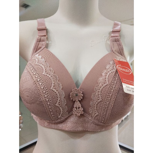 BH MISSLILY 2468 || BH JUMBO CUP C BRA TANPA KAWAT BUSA SEDANG KAIT 3 SIZE 38-46