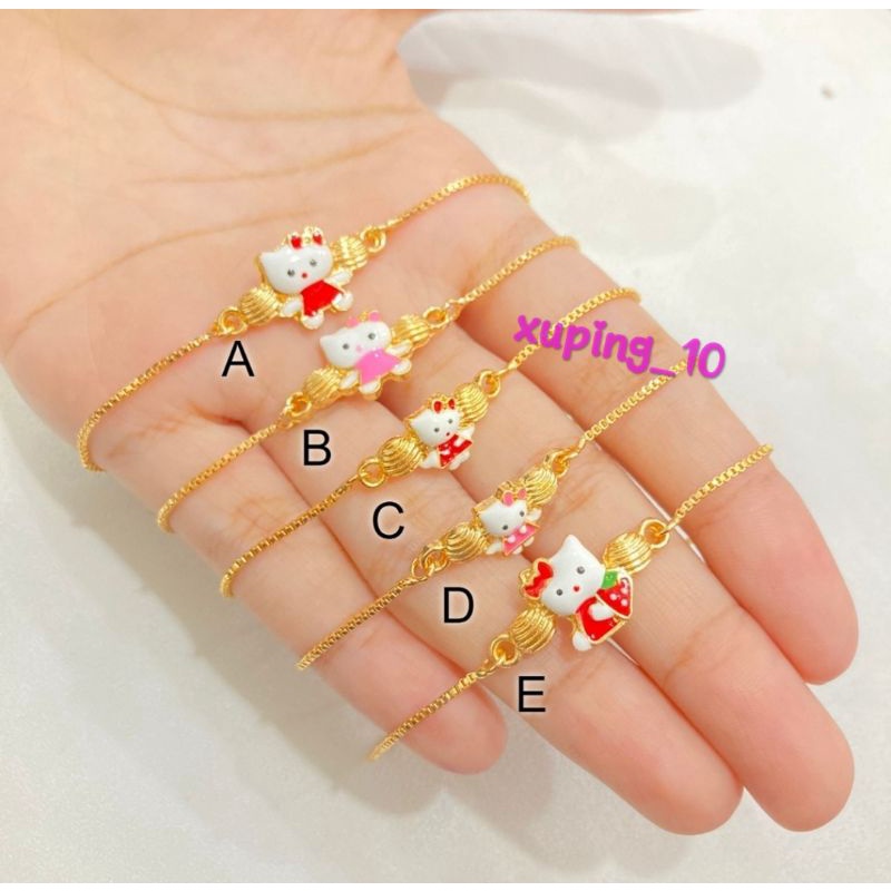 Gelang Serut Anak Cat Macam Model Lapis Emas Aksesoris Xuping