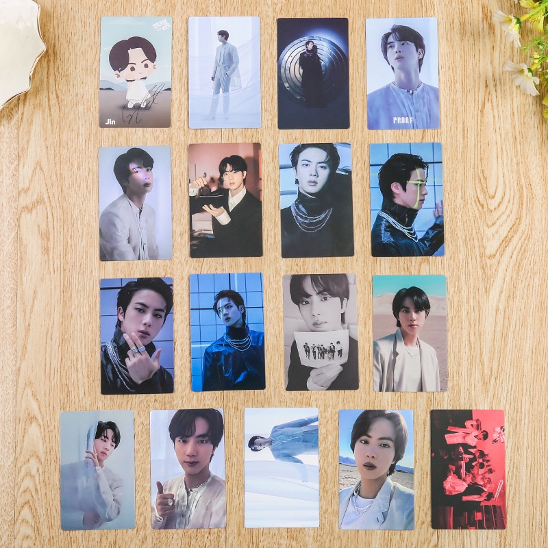 17 Pcs / Set Kartu Foto KPOP BTS JUNGKOOK JIMIN JIN RM SUGA J-HOPE Untuk Koleksi