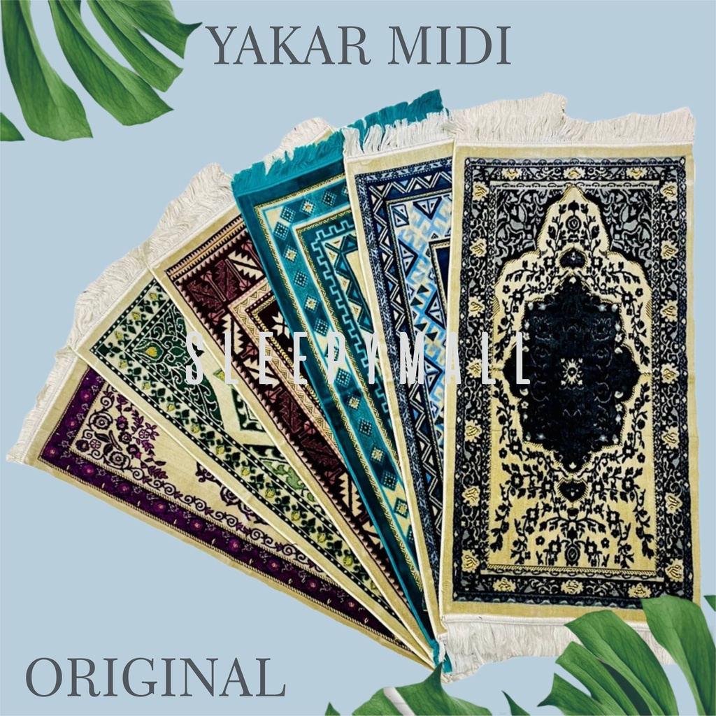 sajadah turkiye PREMIUM bludru tebal sajadah yakar midi uk 55 x 110 cm
