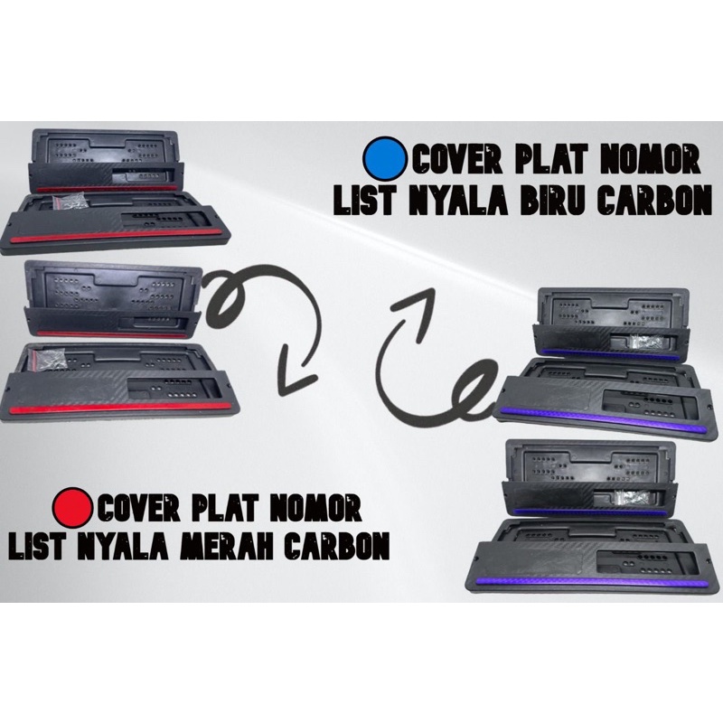 cover plat nomor list nyala carbon tutup plat nomkr list nyala carbon