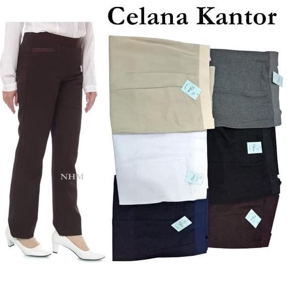 celana kerja wanita/celana kerja jumbo/celana panjang bahan