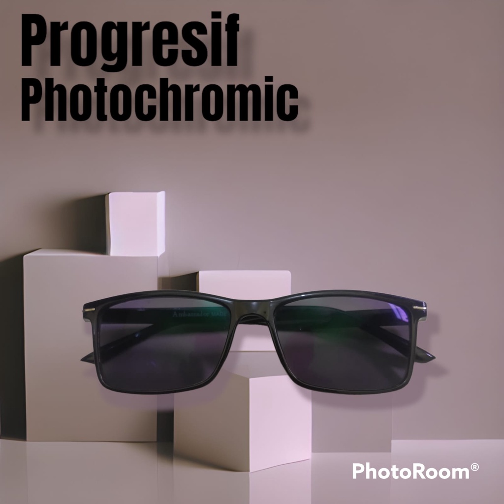 Kacamata Baca Lensa Progresif Multi fokus Photochromic Pria Wanita Lensa antiradiasi Blueray Kompute