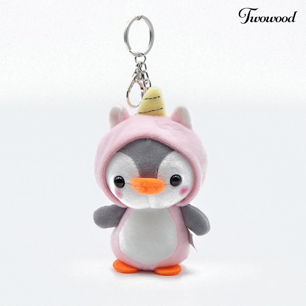 Twowood Gantungan Kunci Boneka Penguin / Lebah Bahan Plush