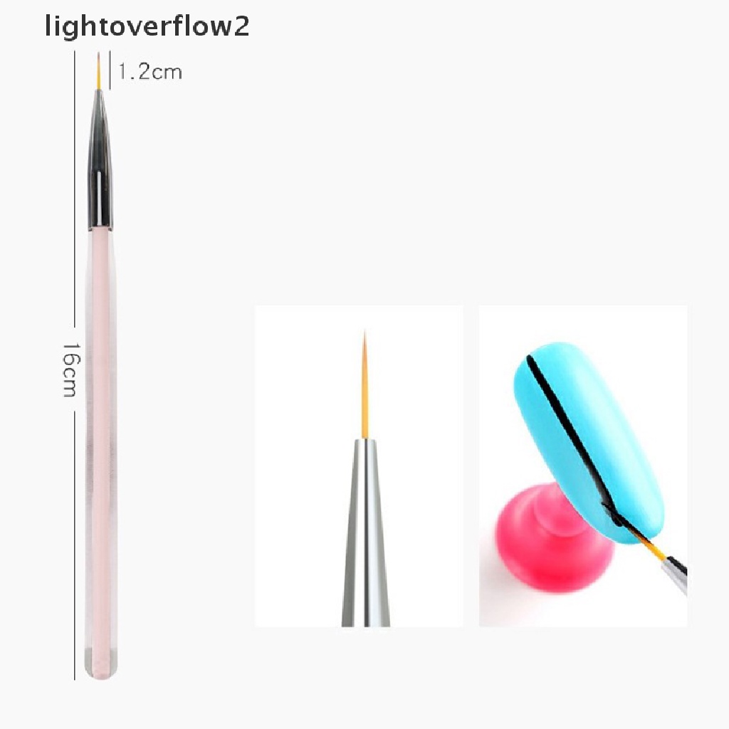 (lightoverflow2) Aurora 3Pcs / Set Pen Ukir Bunga Translucent Untuk Nail Art (ID)