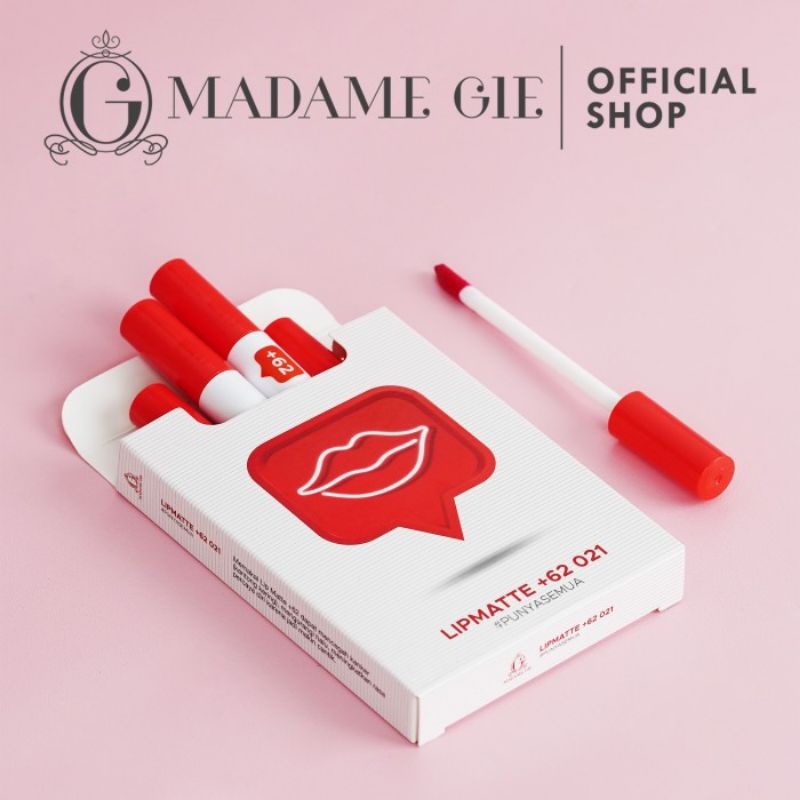 Madame Gie Lip Matte +62 - Make Up Lipstick (Harga/pcs) Ecer