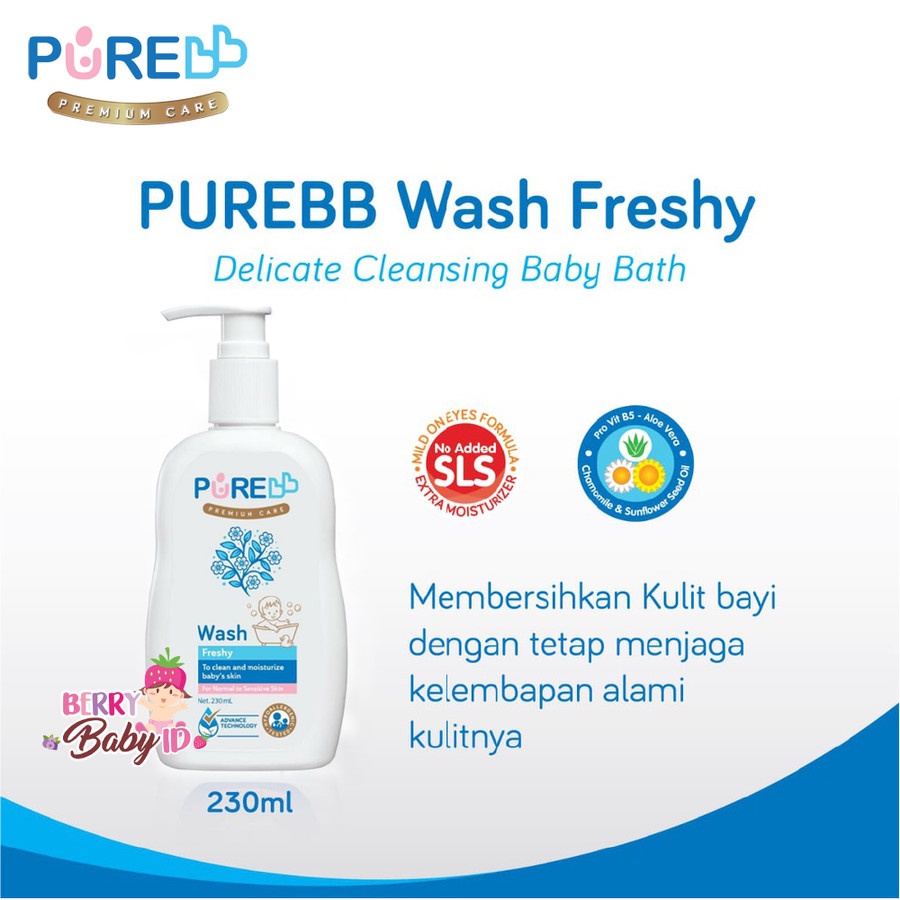PureBB Wash Freshy Fruity Eucalyptus 2-in-1 Sabun &amp; Shampo Bayi Pure Berry Mart