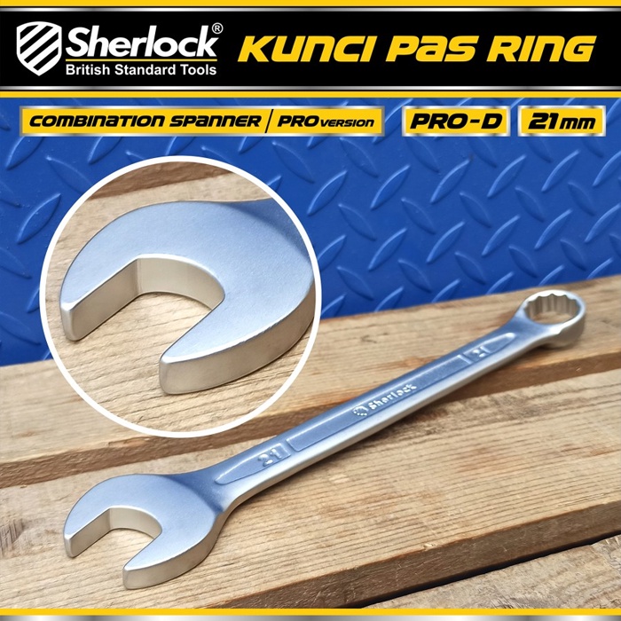 Kunci Pas Ring (Pro-D Series) uk. 21 mm Original Sherlock (1 Pcs)