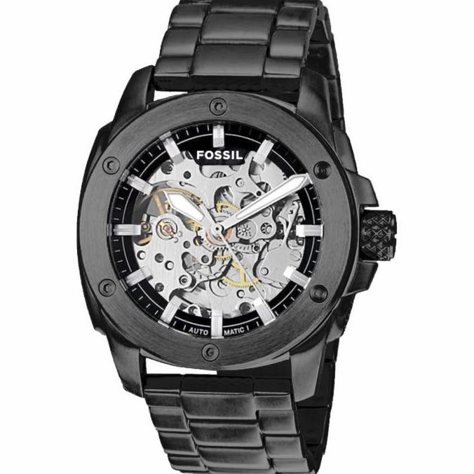 Jam Tangan Pria Fossil Otomatis Transparan Fossil Skeleton Nekalistore