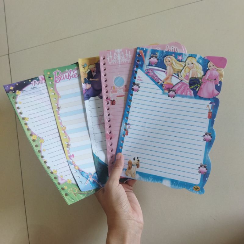 Jual Loose Leaf Kertas Isi Binder A5 Barbie / Binder Lucu / Binder