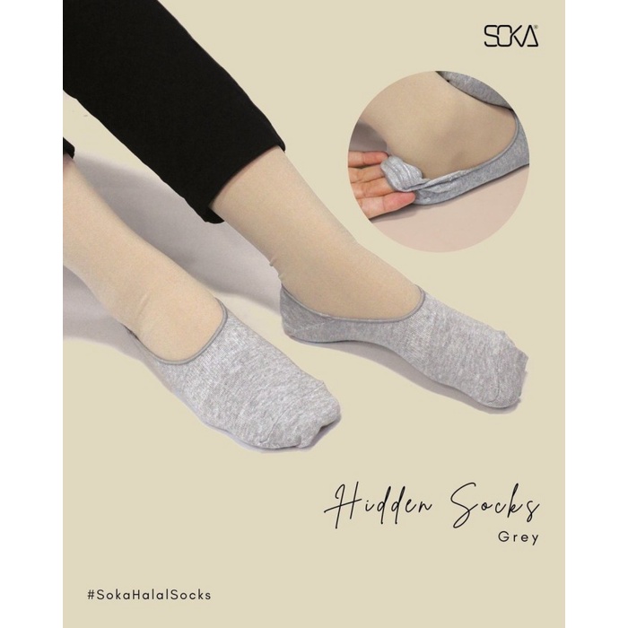 SOKA - Kaos Kaki Wanita Pendek Invisible Hidden Socks Flat Shoes