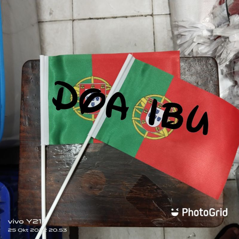 

best seller bendera tangan bendera stik bendera pawai PORTUGAL ready stock