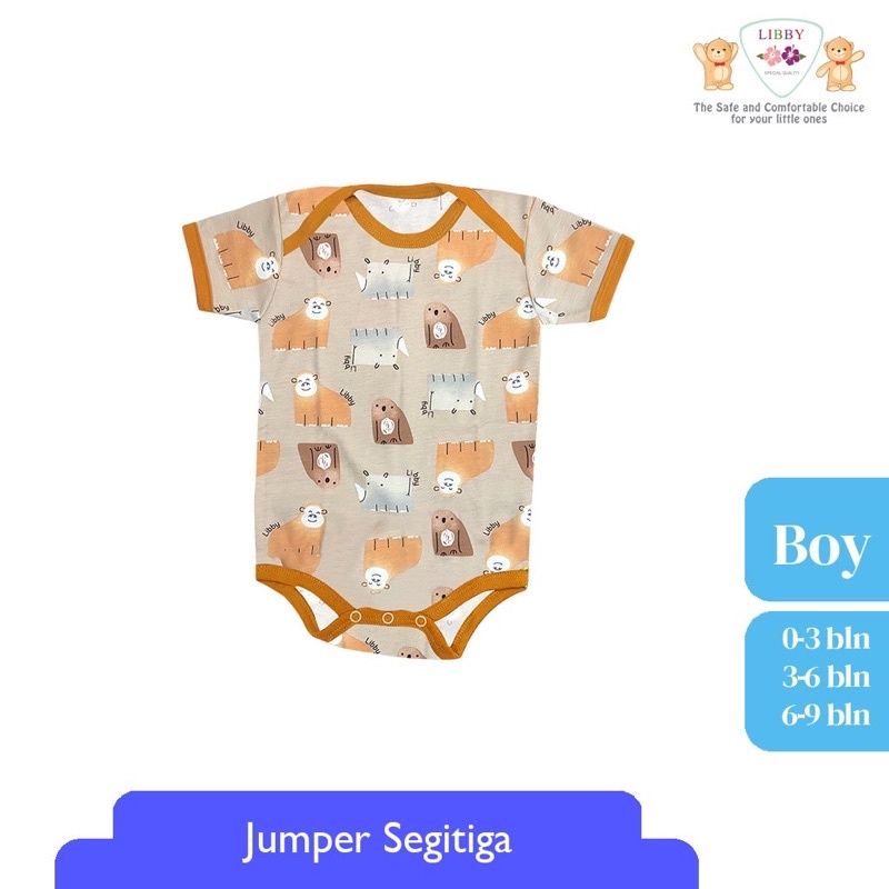 LIBBY Premium Jumper Segitiga Motif Boy &amp; Motif Girl (1 PCS/PACK) / Perlengkapan Bayi