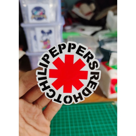 

stiker print red hot chilipeppers custom stiker keren lucu