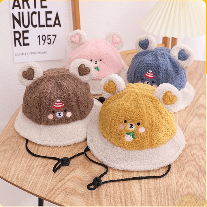 Topi Bucket Anak Laki Laki dan Perempuan 2 - 4 tahun Dengan Tali Dagu Import