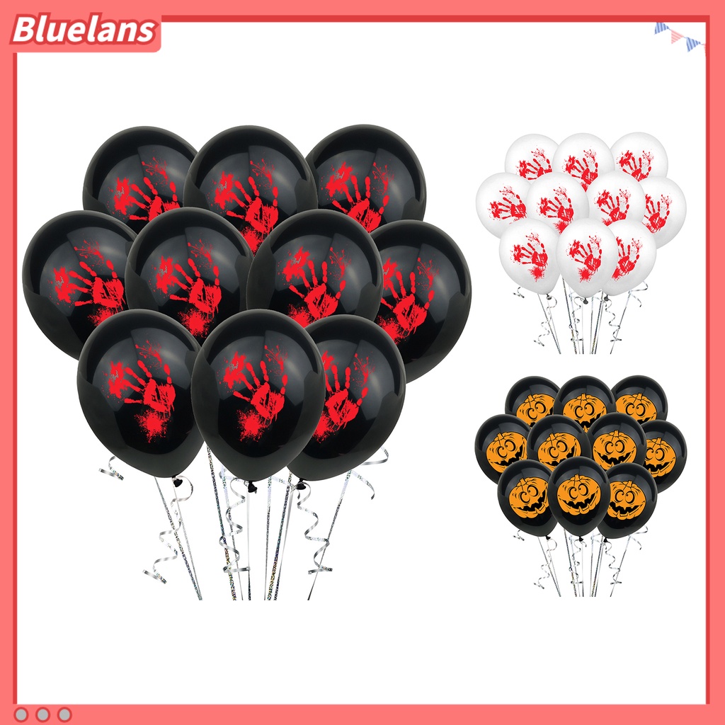 1 Set Balon Latex Motif Labu Halloween Untuk Dekorasi Pesta