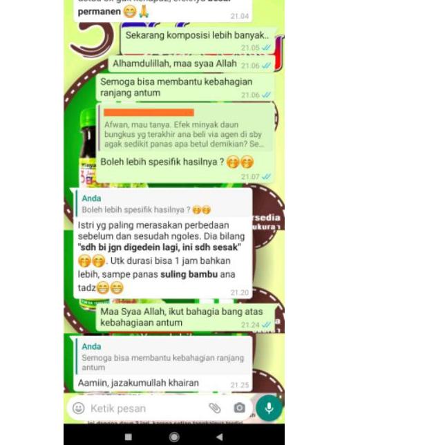 GRATIS ONGKIR✅45ML Minyak Daun Bungkus Papua 3 jari El Iryani obat pembesar penis pria lebih dr tita