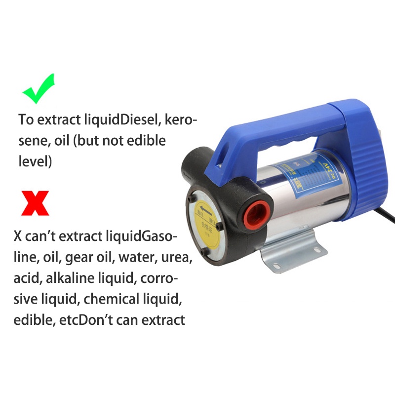 【DC 12V】Electrik Diesel Transfer Pump/Pompa Cairan Kental/Pompa Oli Minyak Solar/Pompa Minyak