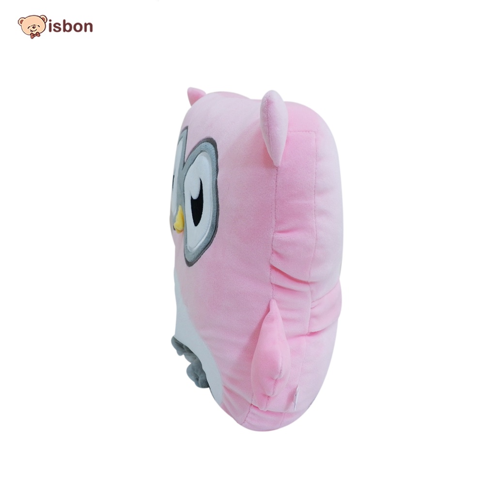 Balmut bantal selimut anak bayi motif burung hantu warna pink bahan premium karakter owl yang cocok untuk balmut perjalanan kendaraan di mobil ataupun kereta api-istana boneka